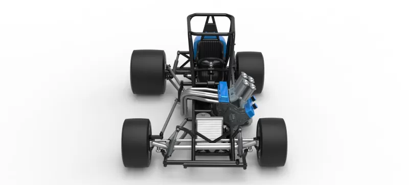 Vintage Pavement Sprint car Base Scale 1:25 - Model preview 8