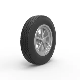 Front wheel of old school dragster Version 6 Scale 1:25 - Model thumbnail 2