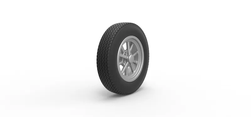 Front wheel of old school dragster Version 6 Scale 1:25 - Model preview 2