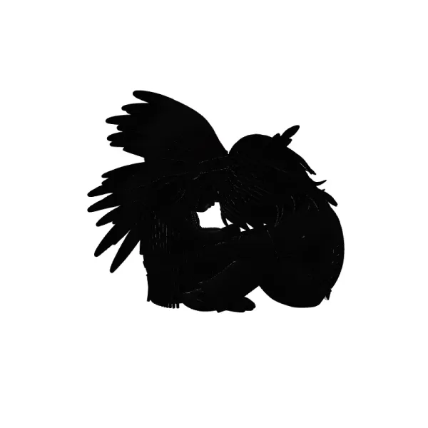 Sad Apache Kids 3D Model - Model preview 2