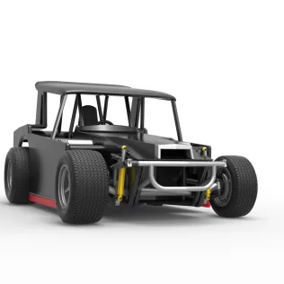 Vintage Dirt Modified stock car Version 6 Scale 1:25 - Model thumbnail 27