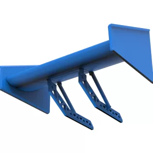 Wing of Supermodified front engine race car V4 Scale 1:25 - Model thumbnail 3