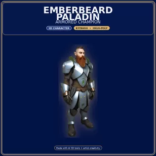 Stylized Elf Hero Pack – 10 Character Variants | Kitbash | - Model thumbnail 8