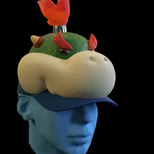 Bowser jr cap adapter - Model thumbnail 2