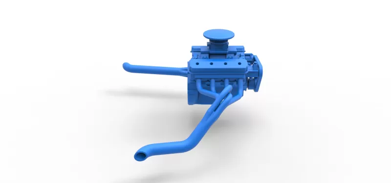 Engine of Vintage Asphalt Modified stock car Scale 1:25 - Model preview 14