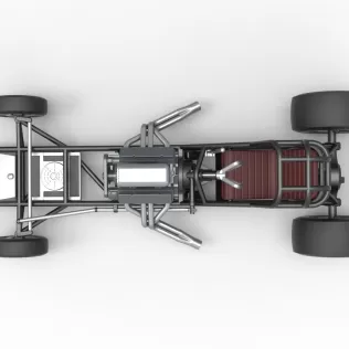 Vintage Front engine dragster Base Version 4 Scale 1:25 - Model thumbnail 11
