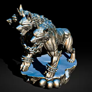 Cerberus Three-Headed Hellhound #RoZ - Model thumbnail 10