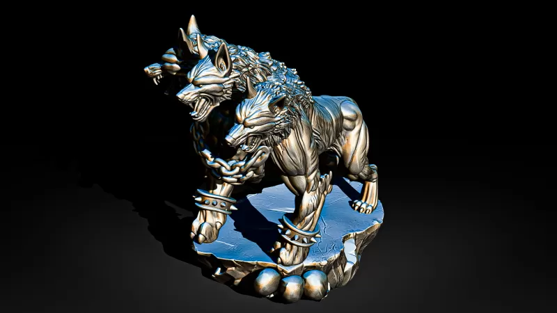 Cerberus Three-Headed Hellhound #RoZ - Model preview 10