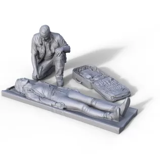 Figure paramedic with victim