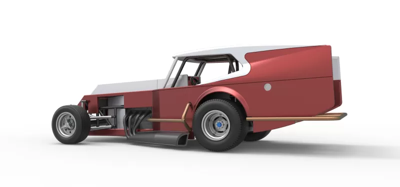 Vintage Dirt Modified stock car Version 5 Scale 1:25 - Model preview 13