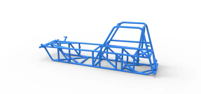 Frame of Vintage Dirt Modified stock car Version 2 Scale 1:25 - Model preview 9