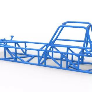 Frame of Vintage Dirt Modified stock car Version 2 Scale 1:25 - Model thumbnail 9