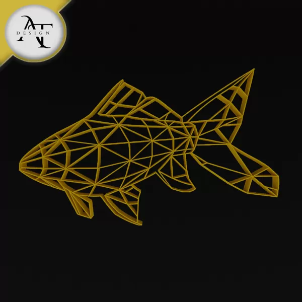 Fish - Geometric- 2D Wall Art Decor - Model preview 1