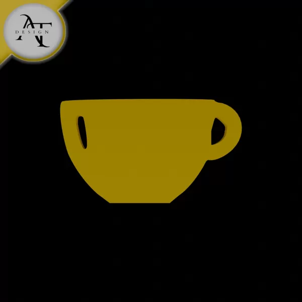 Simple Coffee Cup Symbol - 2D Art - Model preview 1