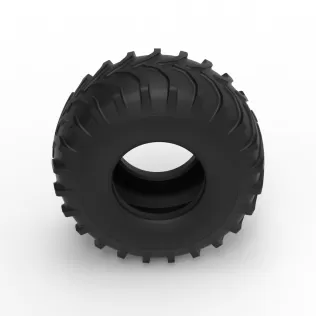 Mud dragster rear tire 2 Scale 1:25 - Model thumbnail 6