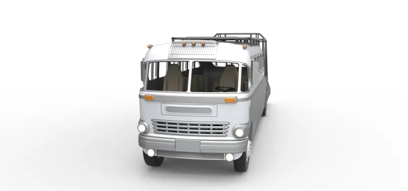 Vintage Transporter truck for Race car Version 8 Scale 1:25 - Model preview 11