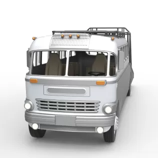 Vintage Transporter truck for Race car Version 8 Scale 1:25 - Model thumbnail 11