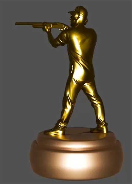 Clay Shooting 3D Character – Premium Printable STL + Blender Fil - Model preview 4