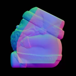 Santa Claus pencil holder / flower pot - Model thumbnail 2