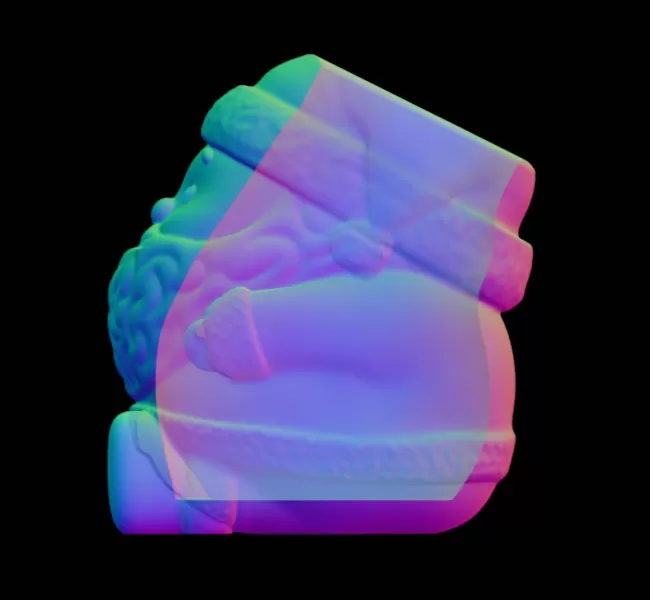 Santa Claus pencil holder / flower pot - Model preview 2