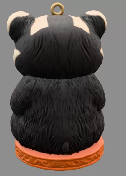 Cute Badger STL File – 3D Printable Valentine Figurine - Model preview 4