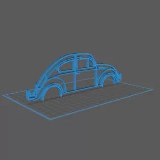 Volkswagen - Beetle Herbie Wall Art - Model thumbnail 1