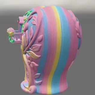 Fantasy Heart Fairy House - STL File 3D Printable - Model thumbnail 4