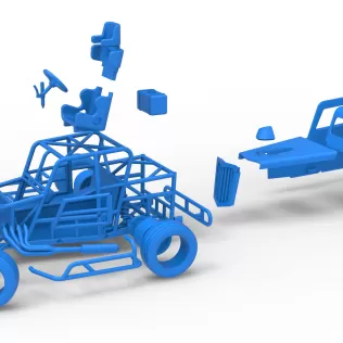 Dwarf car while turning Version 2 Scale 1:25 - Model thumbnail 28