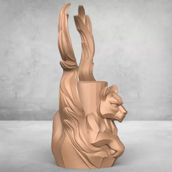Modern Wolf Vase - Model preview 4