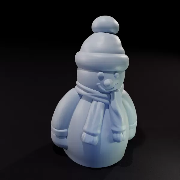 Charming Winter Snowman Decorative Figure - Model preview 3