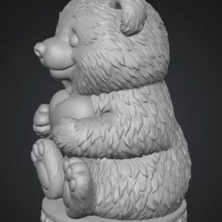 Bear with Heart (Decorative Figure) - Model thumbnail 3