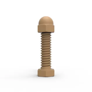 Bolt with Cap nut - Model thumbnail 1