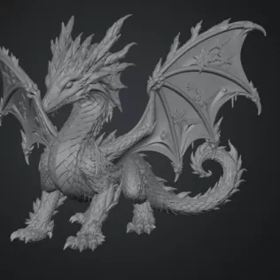 Winter Frost Dragon STL File for 3D Print - Model thumbnail 12