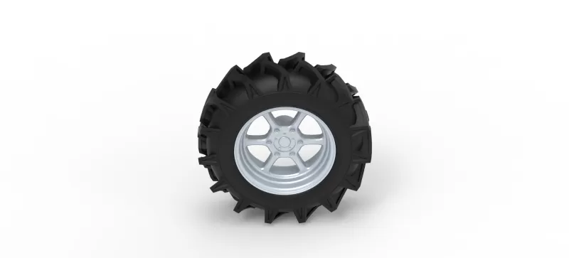 Wheel of Mud truck Scale 1:25 - Model preview 6