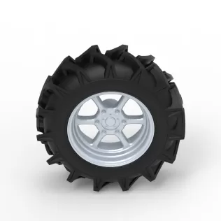 Wheel of Mud truck Scale 1:25 - Model thumbnail 6