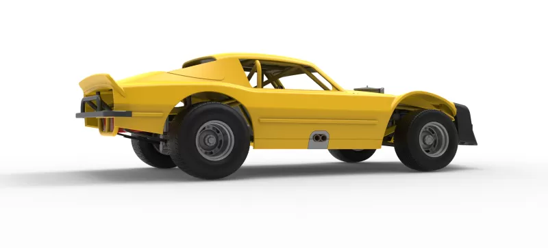 Vintage Dirt late model Race car Version 2 Scale 1:25 - Model preview 21