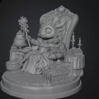 Royal Dragon Queen STL File for 3D Print - Model thumbnail 8