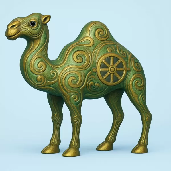 Camel — Ornate Steampunk Statue - Model preview 1