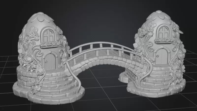 Eggbridge – Fantasy Easter Egg Bridge | 3D Printable - Model preview 12