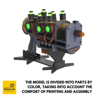 Plasma Blaster - Fallout 4 - Printable 3d model - STL files - Model thumbnail 5