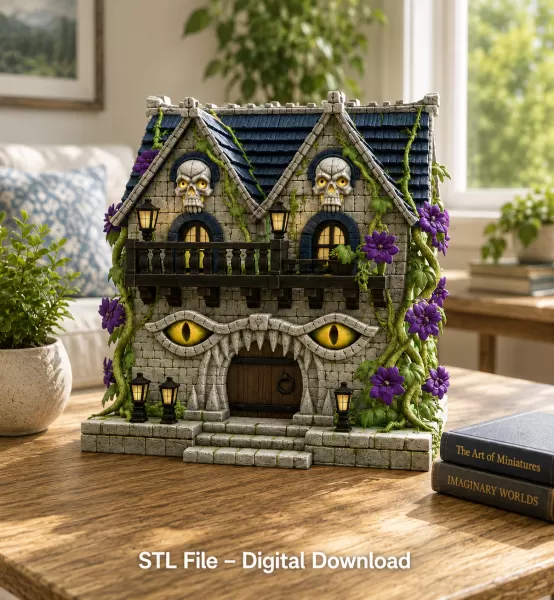 Cursed Watcher Manor STL File for 3D Print - Model preview 2