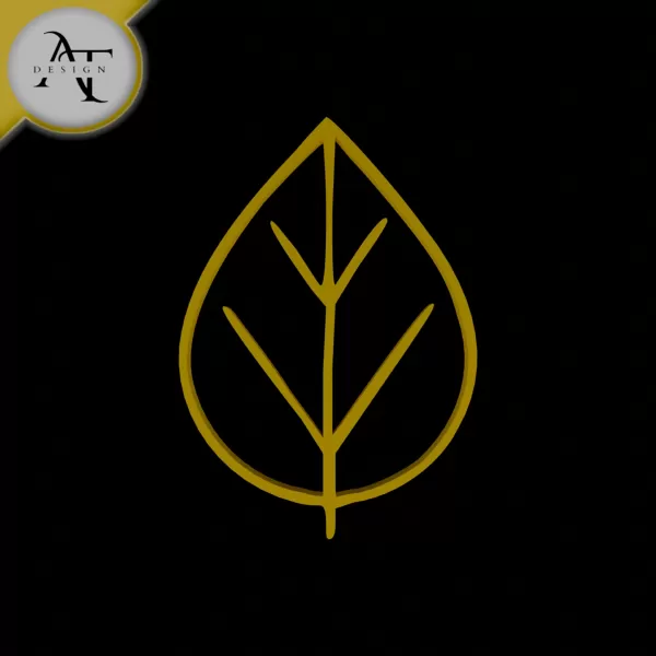 Simple Leaf Symbol - 2D Art - Model preview 1
