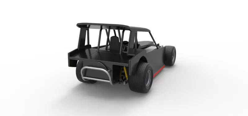 Vintage Dirt Modified stock car Version 6 Scale 1:25 - Model preview 18