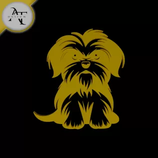 Dog - Silhouette - 2D Wall Art Decor