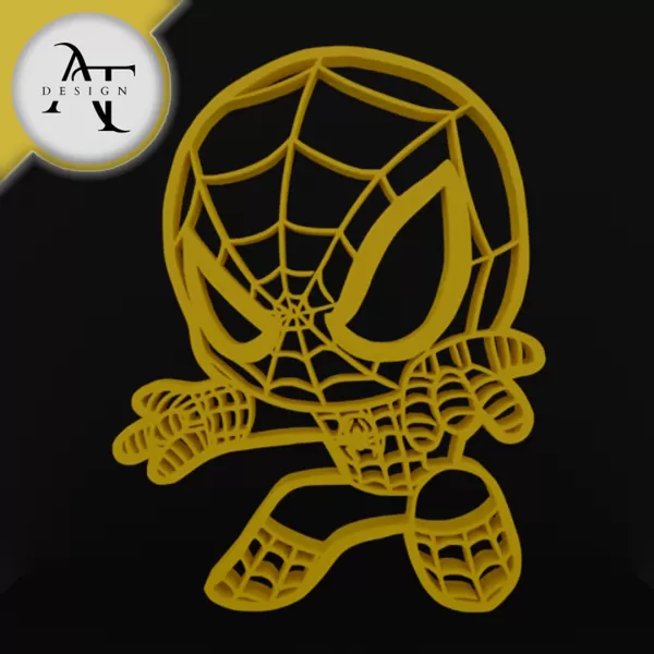 Spidey - Little Spiderman - Marvel - Silhouette - 2D Wall Art - Model preview 1