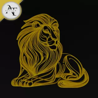 Lion - Line Art - 2D Wall Art Decor