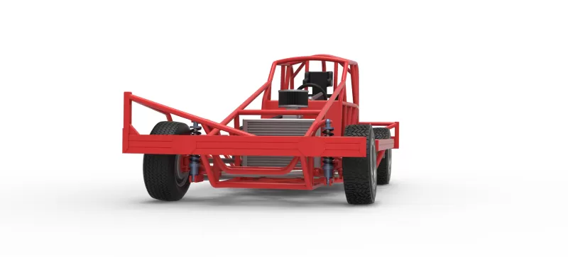 BriSCA Formula 1 Stock Car Base for Dirt Version 2 Scale 1:25 - Model preview 6