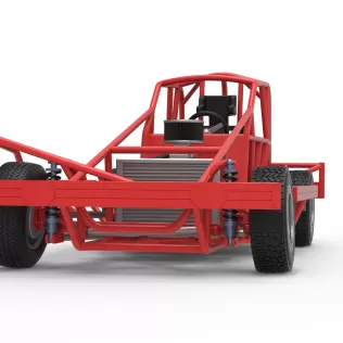BriSCA Formula 1 Stock Car Base for Dirt Version 2 Scale 1:25 - Model thumbnail 6