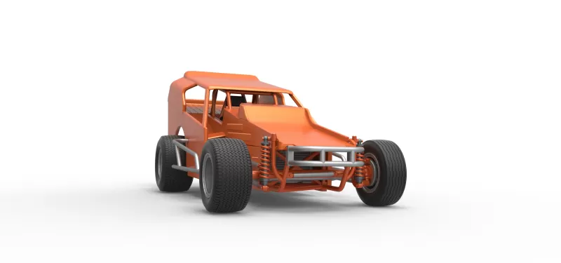 Vintage Dirt Modified stock car Version 3 Scale 1:25 - Model preview 27