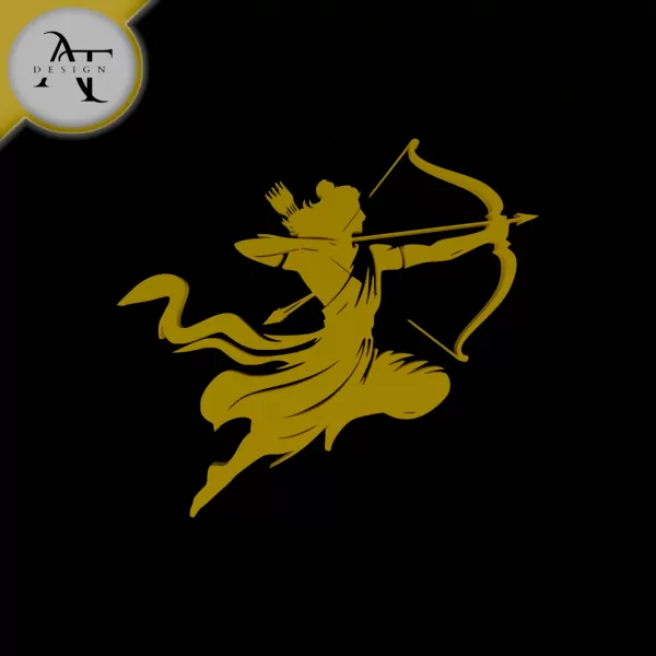 Archer - Silhouette - 2D Wall Art Decor - Model preview 1